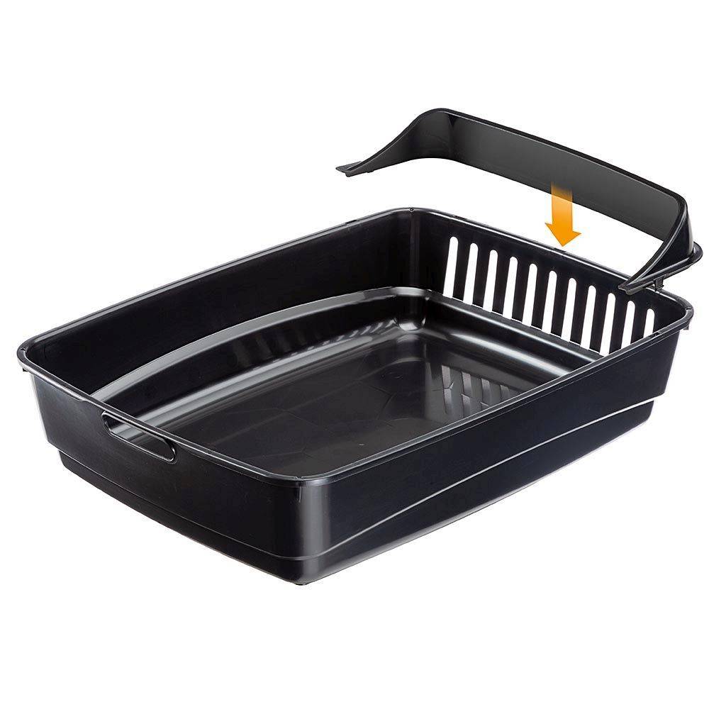 Ferplast - Maison de Toilette pour Chats ARIEL 10 HOME avec Double Bac avec Tamis et Filtres Anti-odeurs - Imagen 3