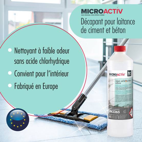 1 L de Microactiv® nettoyant pour voile de ciment et béton en bouteille x 1 - Image 3