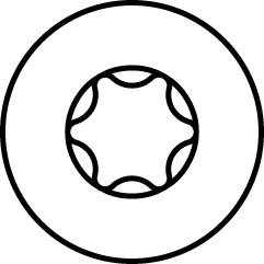 Vis HECO-Topix-Plus pour terrasse - Ø5x50mm - Tête Fraisée bombée - Filetage sous tête - T20 - Boite de 500 - 61758 - Imagen 2