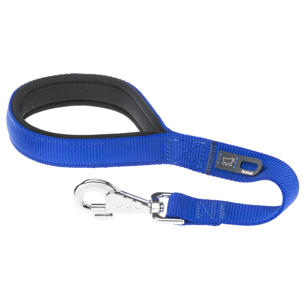 Ferplast - Ferplast laisse pour chien DAYTONA, Laisse courte en nylon pour chiens de taille moyenne/grande, 45 cm, avec poignée rembourrée confortable et - Imagen 1