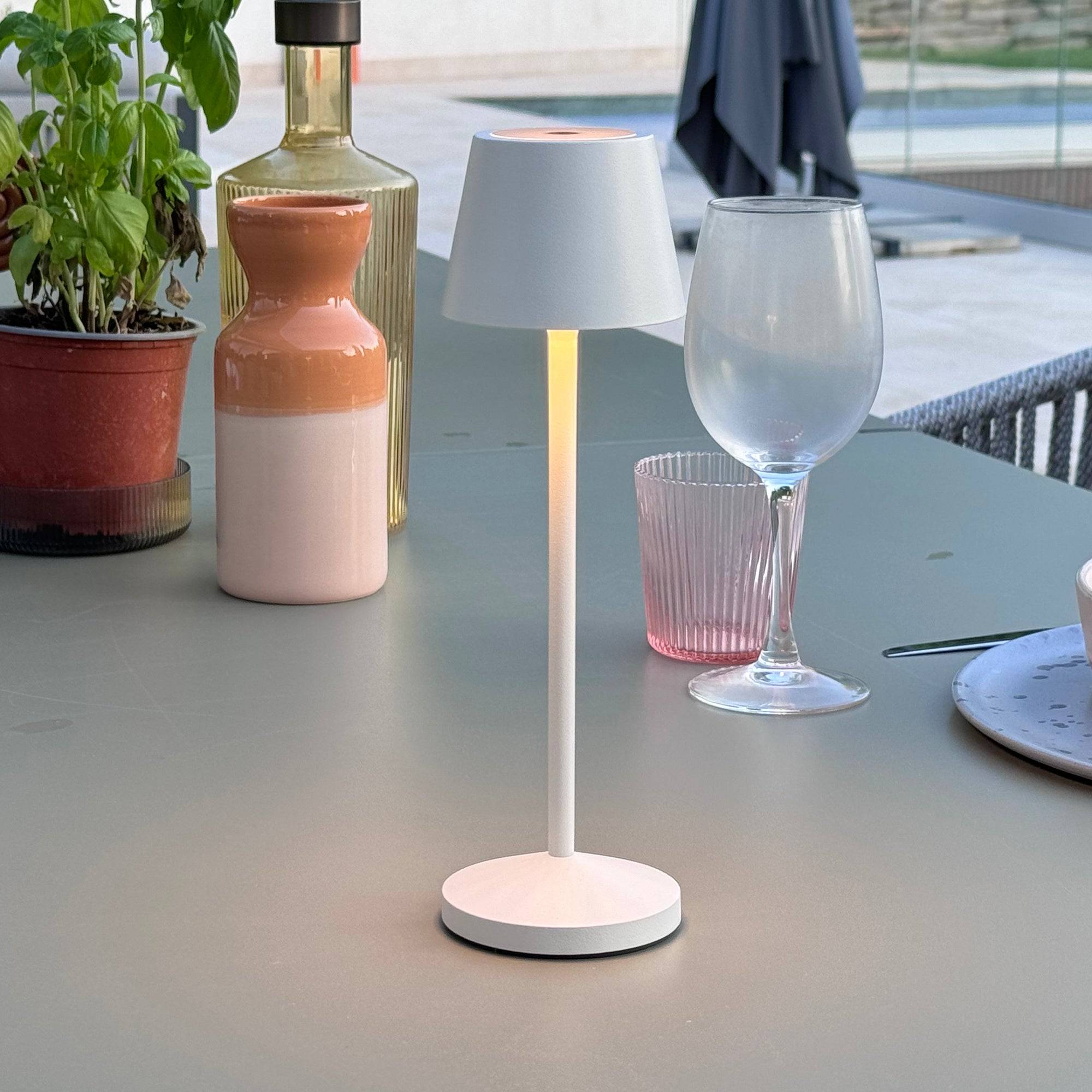 Lumisky - Lampe de table sans fil EMILY Blanc H25cm - Imagen 8