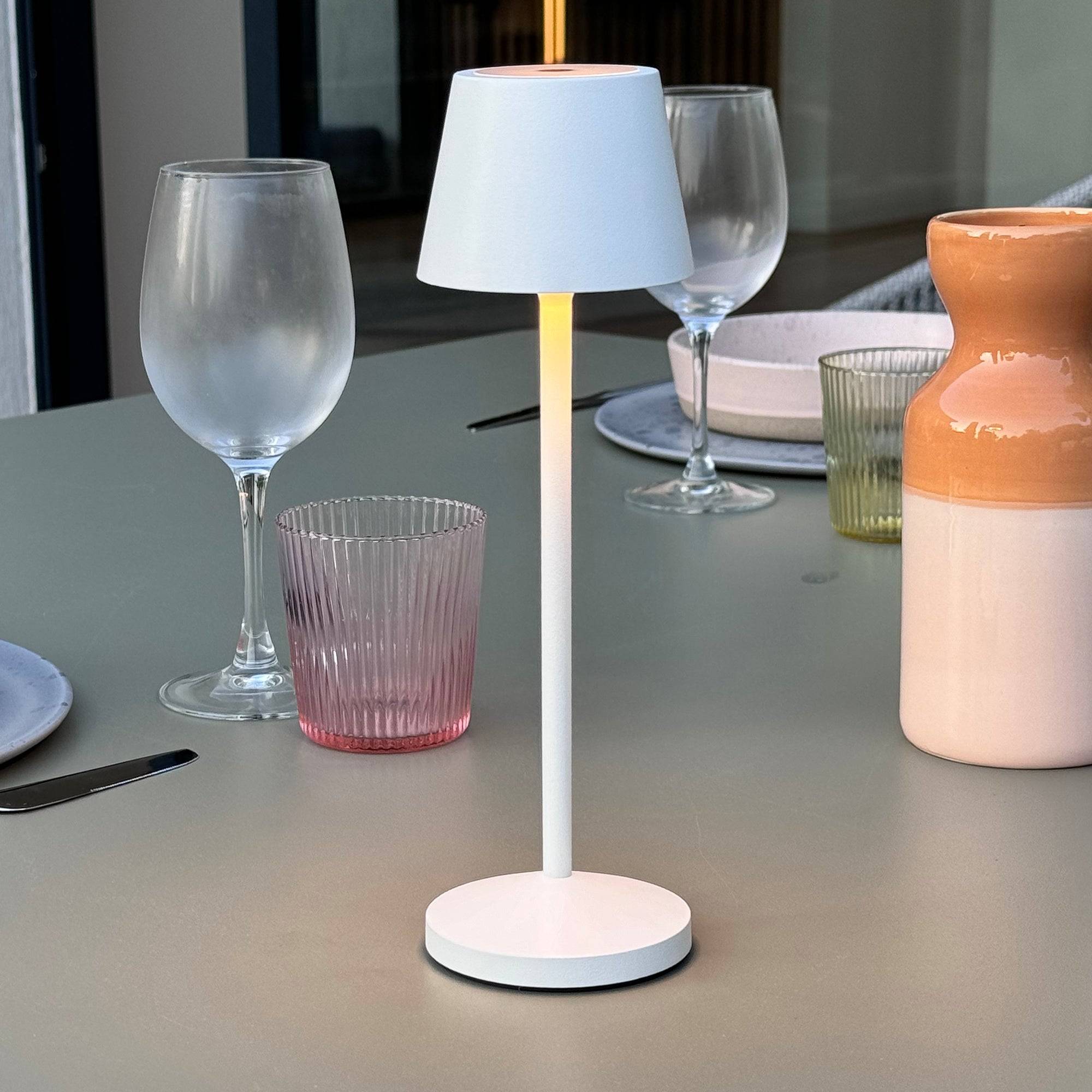 Lumisky - Lampe de table sans fil EMILY Blanc H25cm - Imagen 2