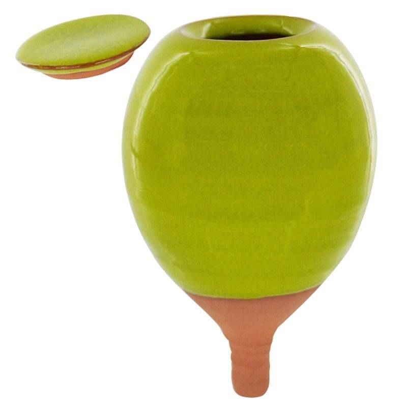 Ferme Du Moutta - Oya d'arrosage 30 cl en céramique faite main pour pots de fleurs, vert pomme - Image 2