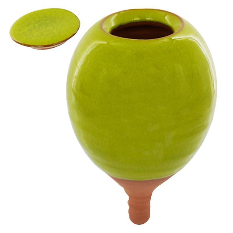 Ferme Du Moutta - Oya d'arrosage 30 cl en céramique faite main pour pots de fleurs, vert pomme