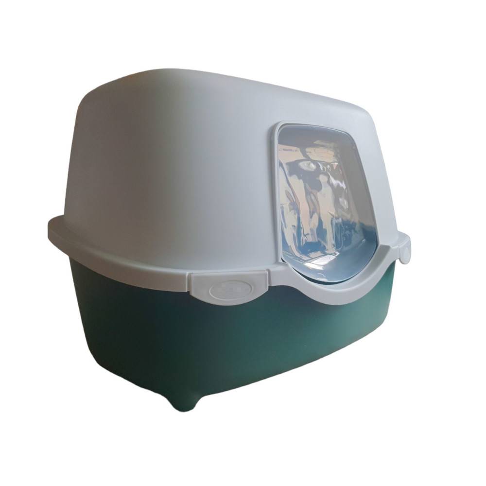 animallparadise - Maison de toilette allongée verte 56 x 39 x H 39 cm pour chat - Imagen 3