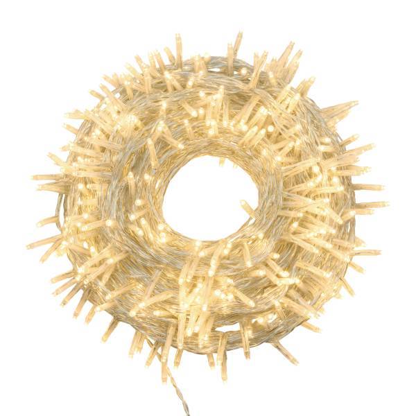 Lotti - Guirlande lumineuse 25M 360 miniLED blanc chaud 8 jeux de lumière câble transparent Lotti - Imagen 7