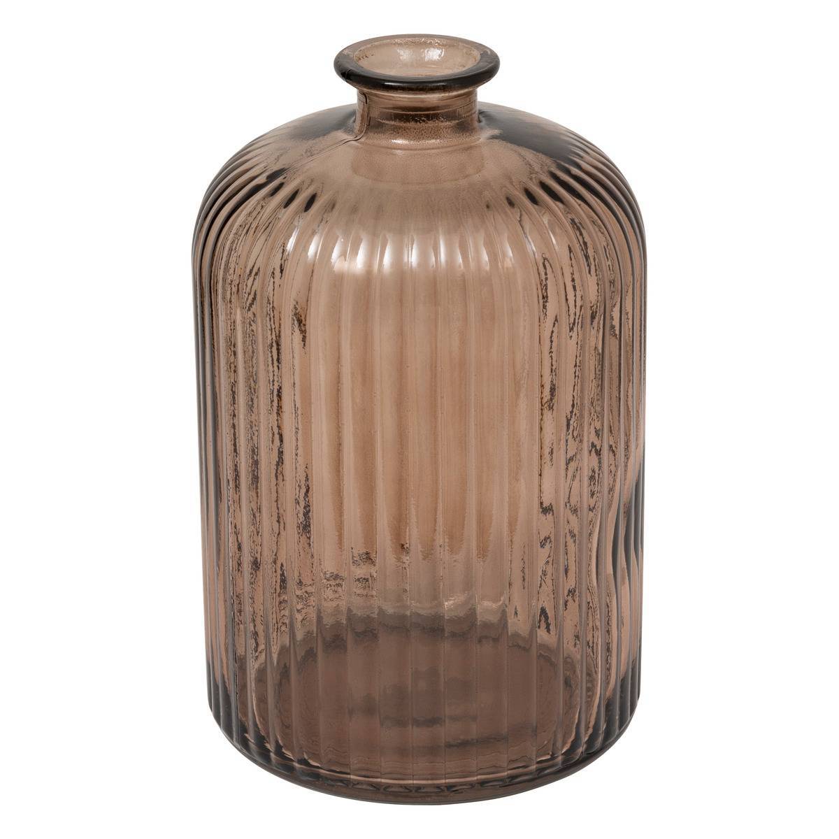 Atmosphera - Vase "Luz" verre recyclé marron H23cm - Atmosphera Créateur d'intérieur - Image 2
