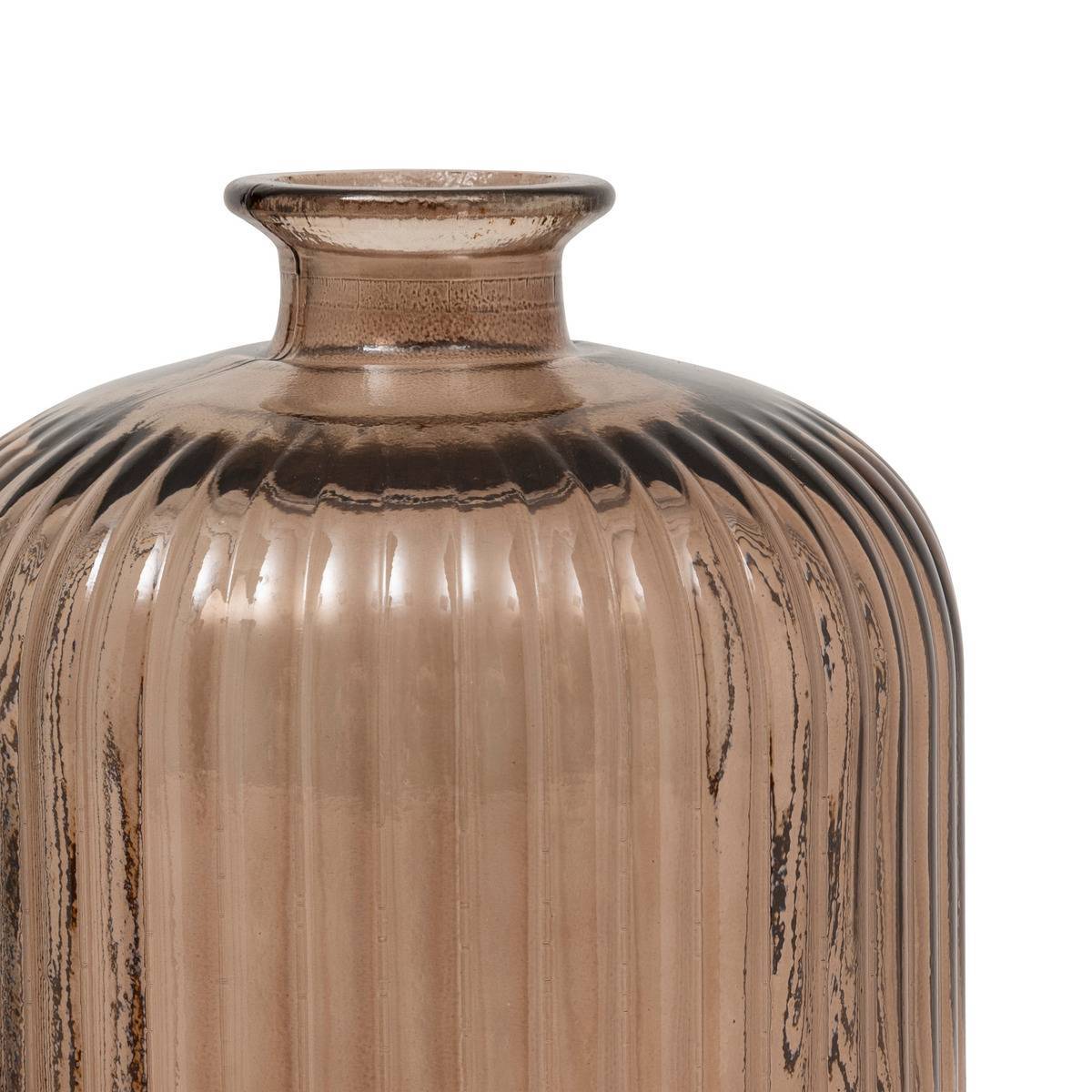 Atmosphera - Vase "Luz" verre recyclé marron H23cm - Atmosphera Créateur d'intérieur - Image 3