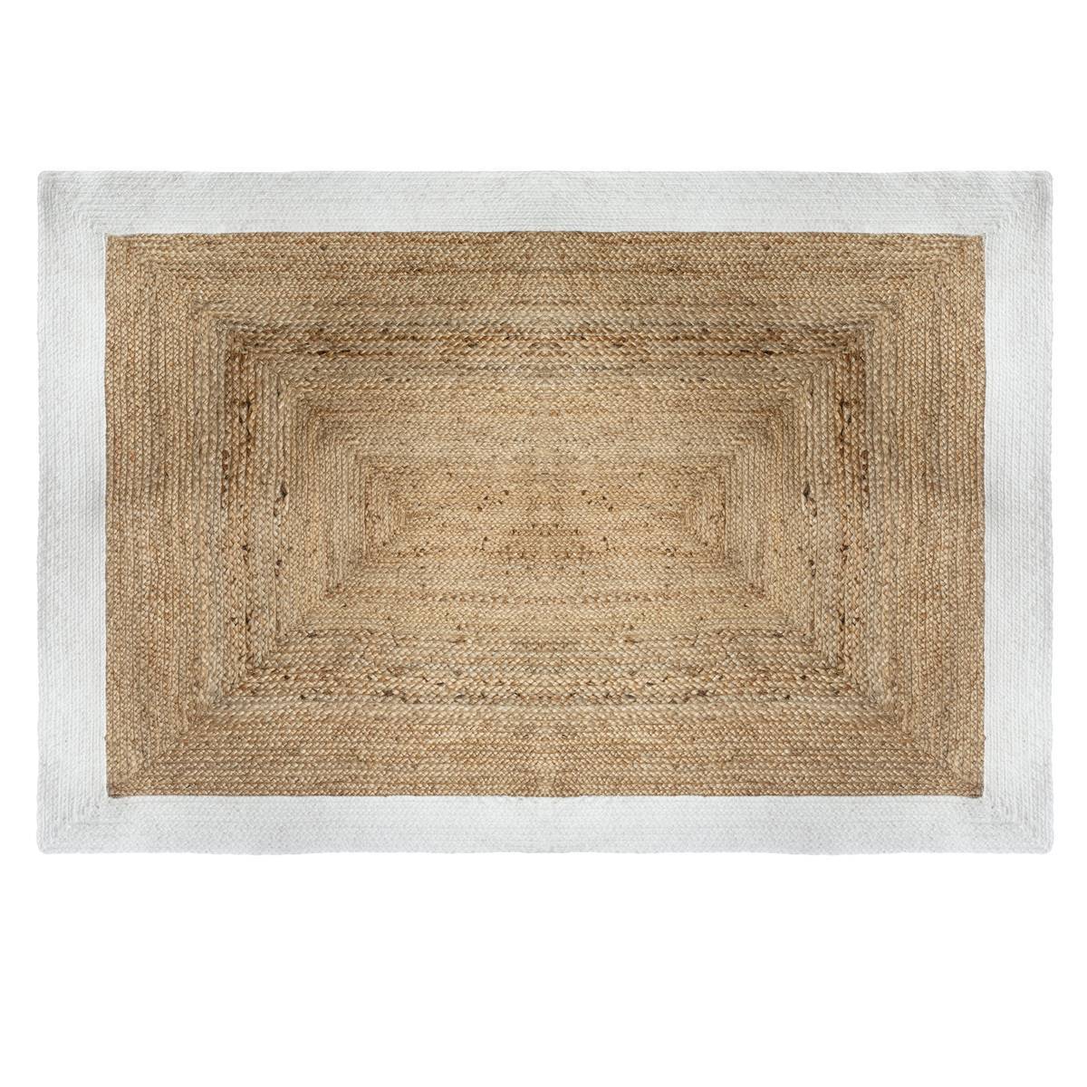 Atmosphera - Tapis "Kahi" en jute bord blanc 120x170cm - Atmosphera Créateur d'intérieur - Imagen 2