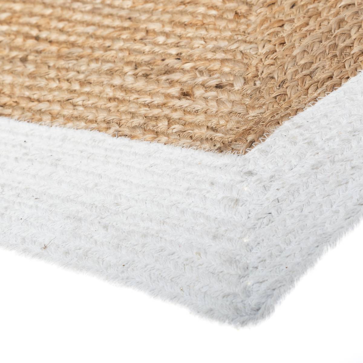 Atmosphera - Tapis "Kahi" en jute bord blanc 120x170cm - Atmosphera Créateur d'intérieur - Imagen 4