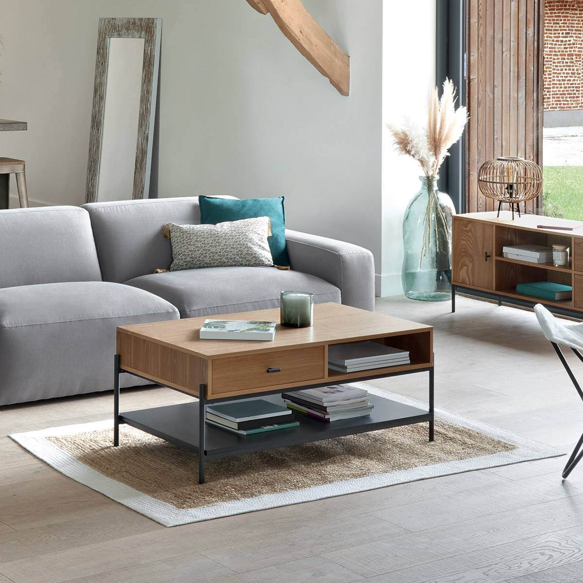 Atmosphera - Tapis "Kahi" en jute bord blanc 120x170cm - Atmosphera Créateur d'intérieur - Imagen 1