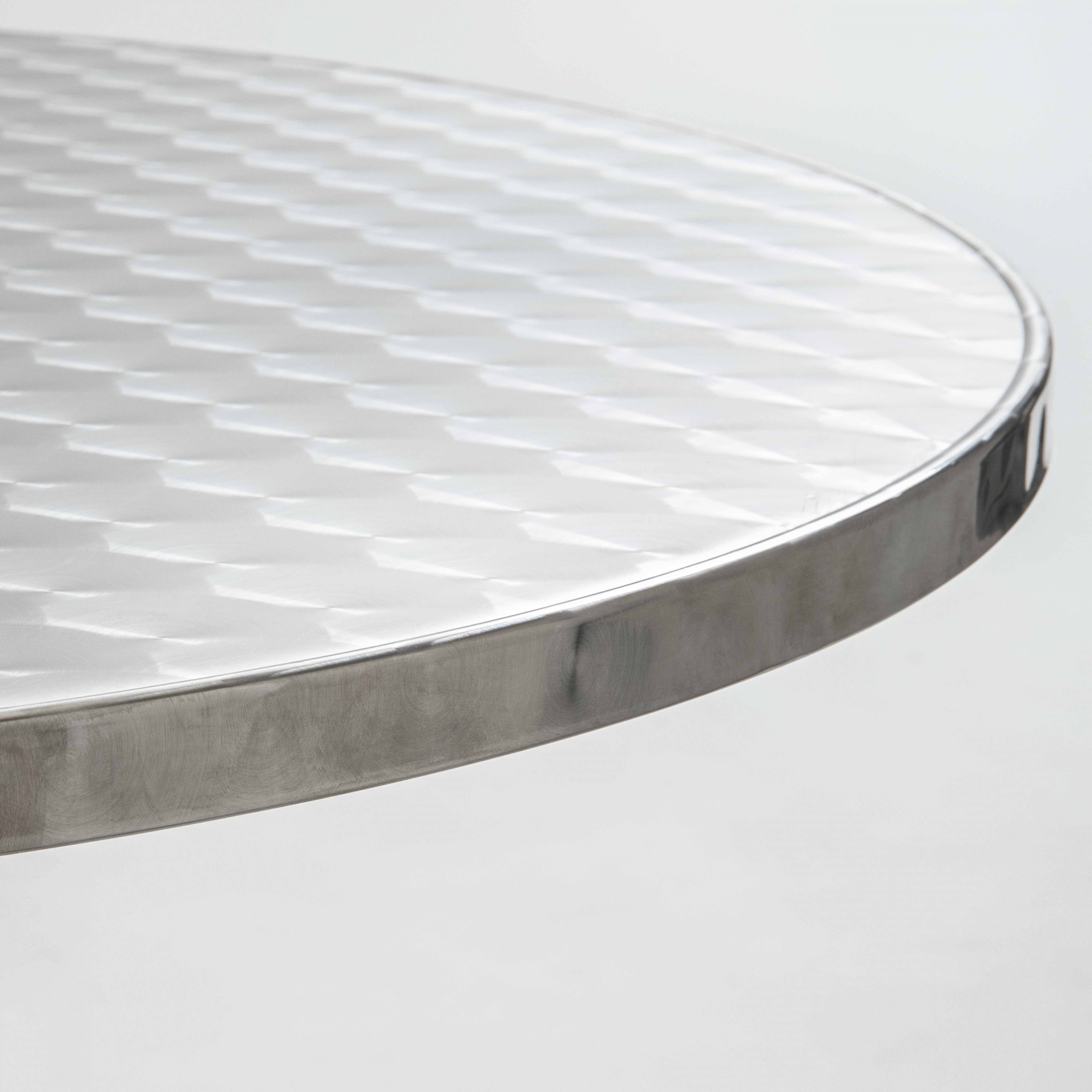 Oviala - Table de jardin ronde en aluminium 2 places Camden - Oviala - Imagen 3
