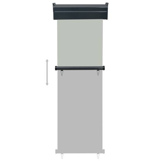 Helloshop26 - Auvent paravent store brise-vue latéral rétractable de patio jardin terrasse balcon protection visuelle écran 60 x 250 cm gris - Imagen 5
