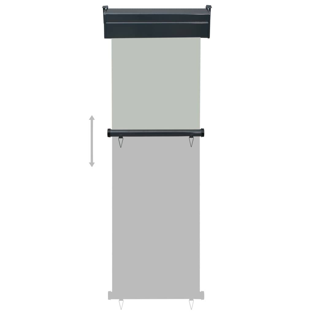 Helloshop26 - Auvent paravent store brise-vue latéral rétractable de patio jardin terrasse balcon protection visuelle écran 60 x 250 cm gris - Imagen 5