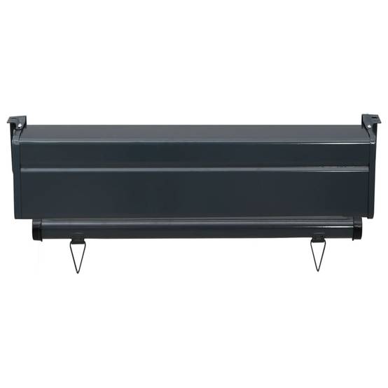 Helloshop26 - Auvent paravent store brise-vue latéral rétractable de patio jardin terrasse balcon protection visuelle écran 60 x 250 cm gris - Imagen 6