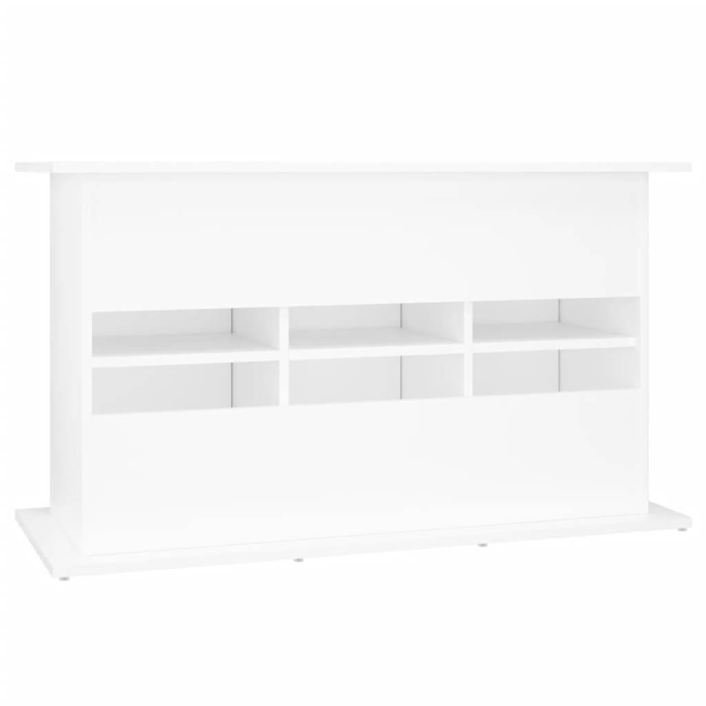Meuble Aquarium Bois Ingénierie avec Rangement 6 Portes pour Salon 101x41x58 cm Blanc - ComfortXL Outdoor Living - Image 8