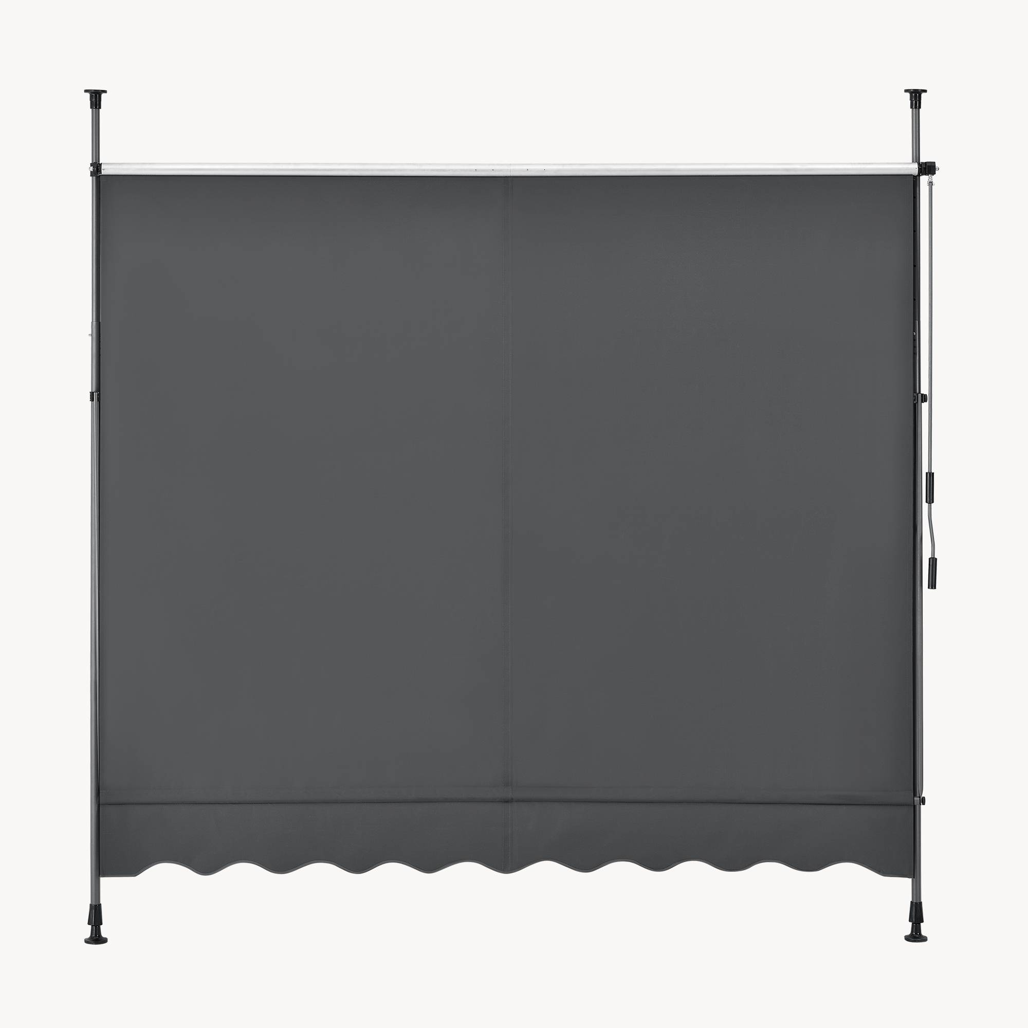 Pro.Tec - Store Banne Manuel Auvent Téléscopique 400 x 120 x 220-309 cm Gris [pro.tec] - Imagen 9