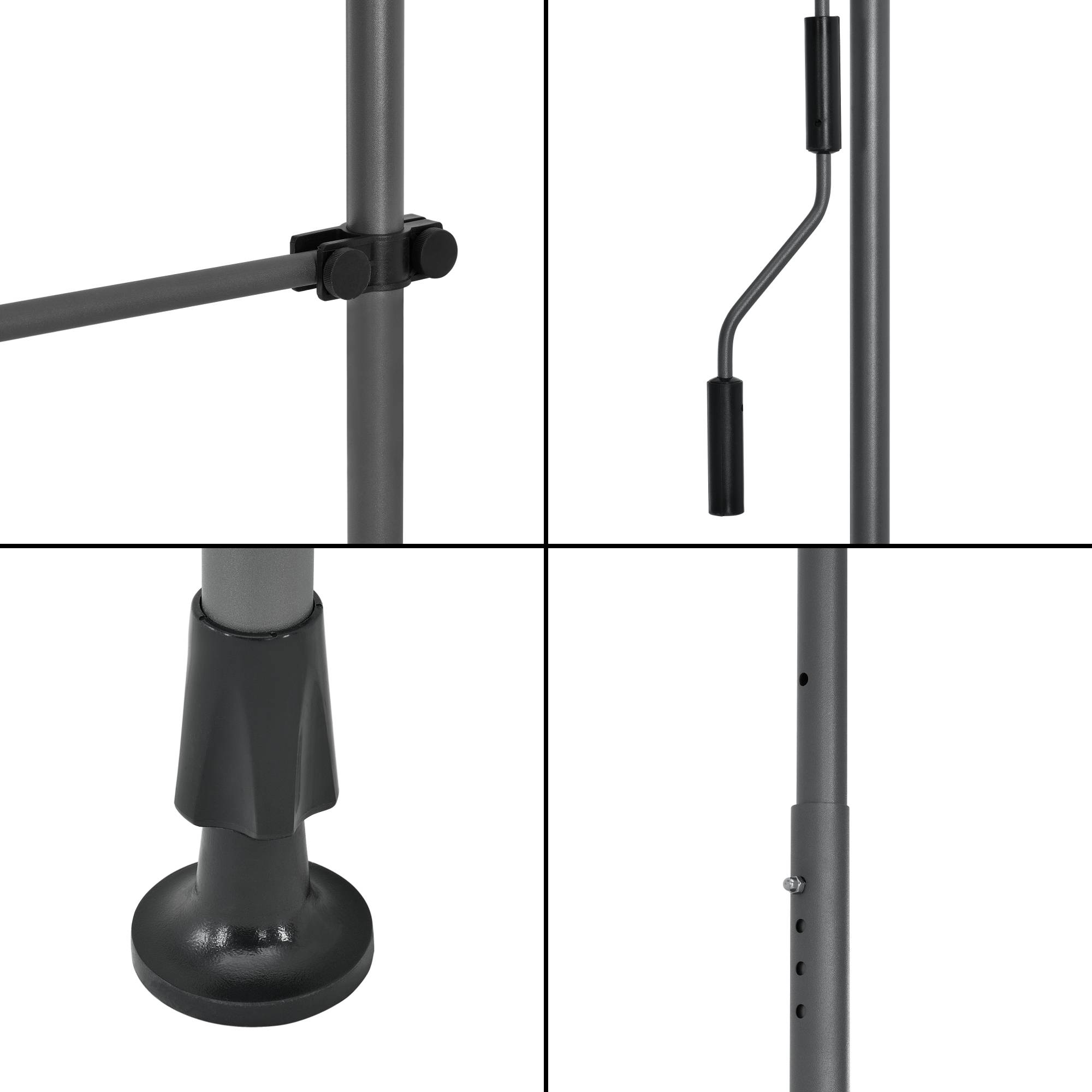 Pro.Tec - Store Banne Manuel Auvent Téléscopique 400 x 120 x 220-309 cm Gris [pro.tec] - Image 7