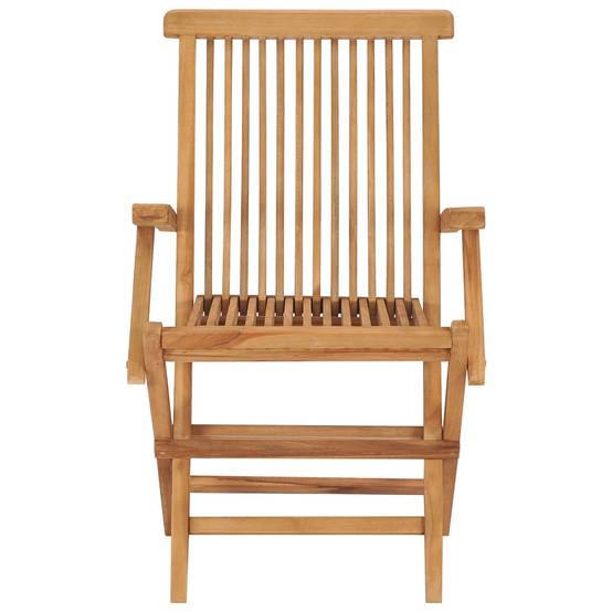 Chaises de jardin teck blanc crème 55 x 60 x 89 cm - PANGIVO - Image 5