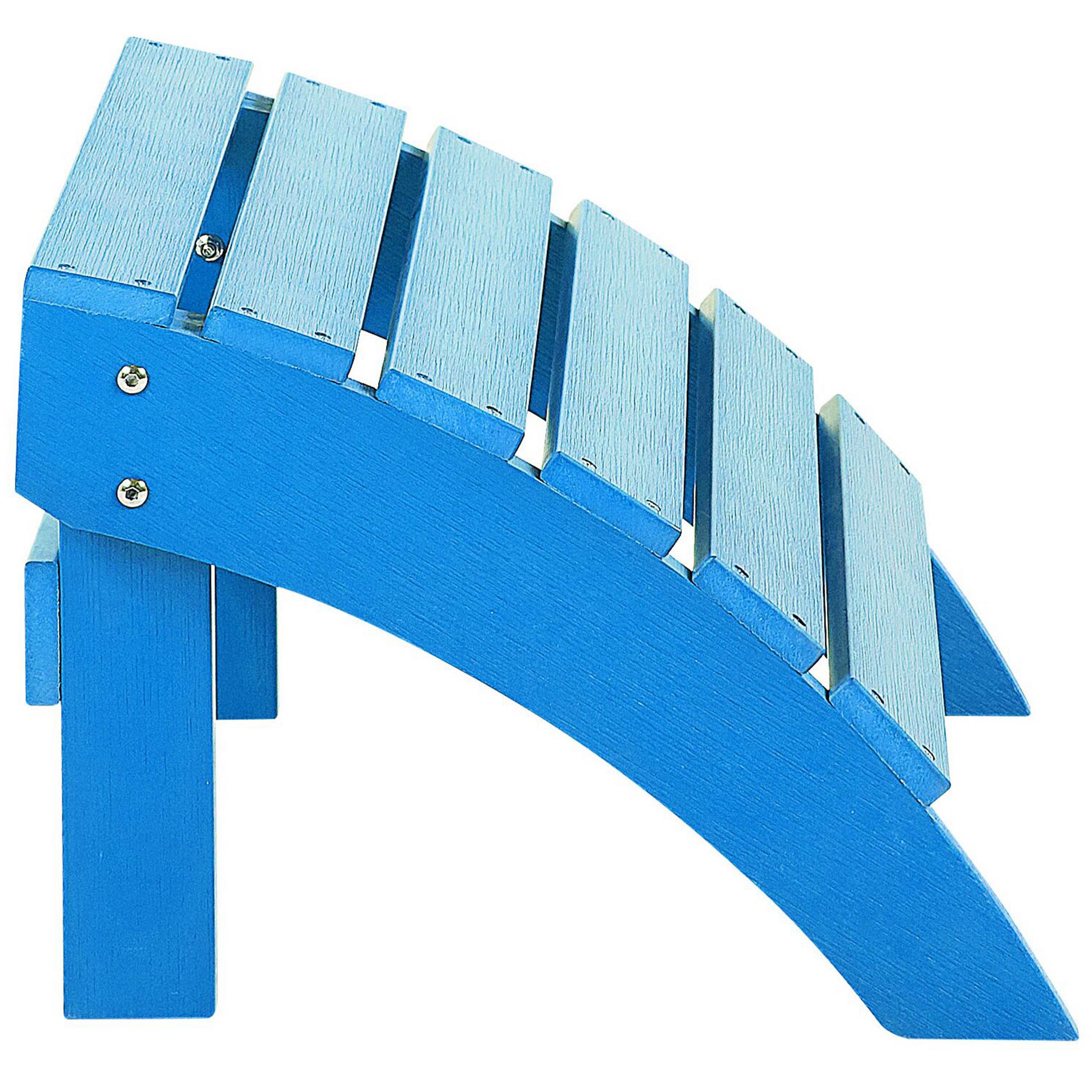 Beliani - Repose-pied Bois synthétique Bleu ADIRONDACK - Beliani - Imagen 5