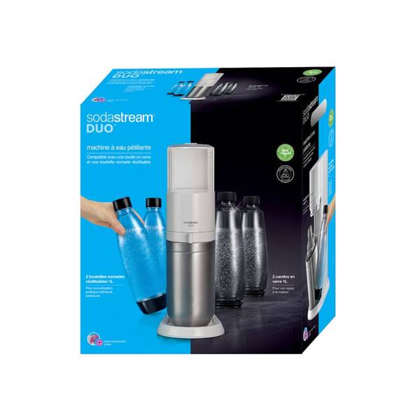 Machine à gazéifier l'eau + 2 bouteilles + 1 cylindre + 2 carafes DUOBICB Sodastream - Image 2