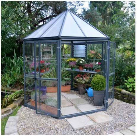 Canopia - Serre de jardin hexagonale en polycarbonate Oasis 3,8 m² - Image 1