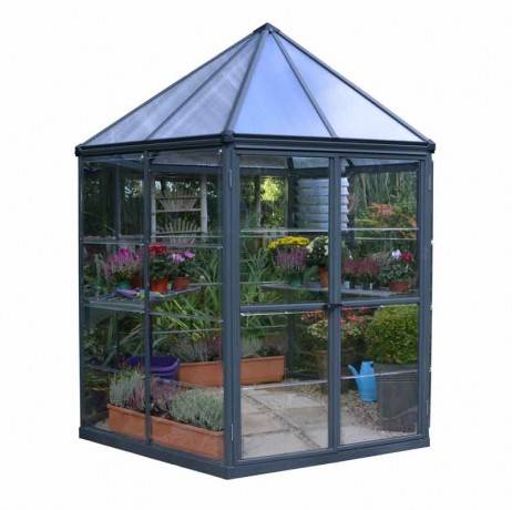 Canopia - Serre de jardin hexagonale en polycarbonate Oasis 3,8 m² - Image 2
