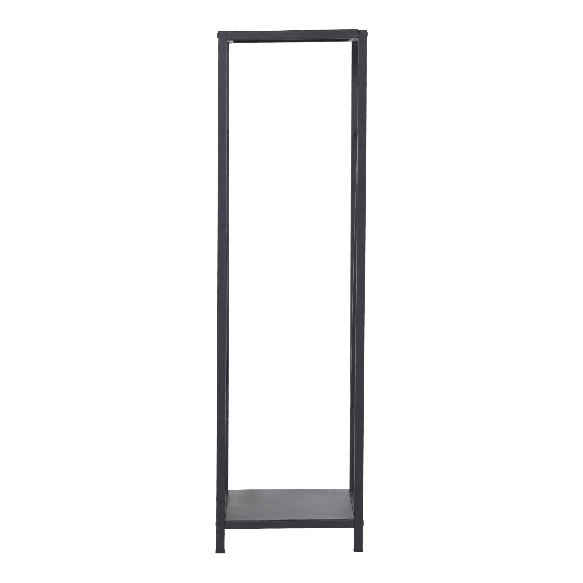 Helloshop26 - Range-bûches pour usage intérieur extérieur porte-bûches design support rangement bois de chauffage en acier 35 x 35 x 120 cm noir - Imagen 3