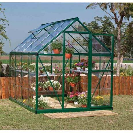 Canopia - Serre de jardin en polycarbonate Harmony  4,50 m², Couleur Vert, Ancrage au sol Oui - Imagen 2