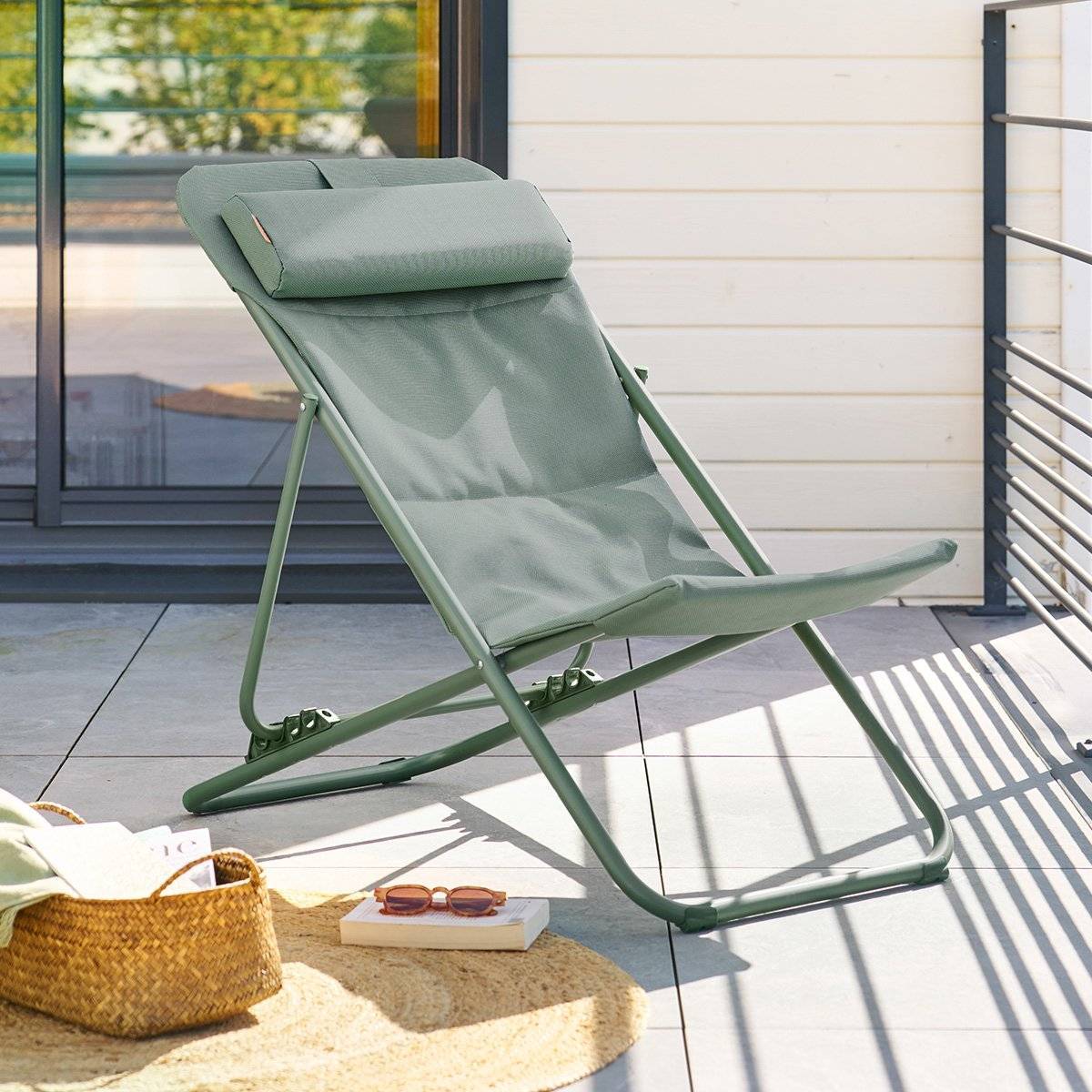 Hesperide - Chilienne de jardin empilable pliable Mirael vert laurier Hespéride - Image 1
