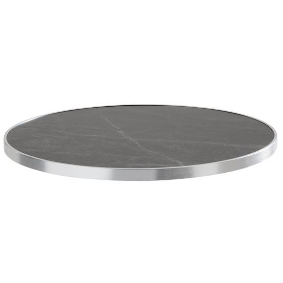 Oviala - Plateau de table contreplaqué revêtement stratifié marbre Noir/Argent Montmartre - Oviala - Image 1