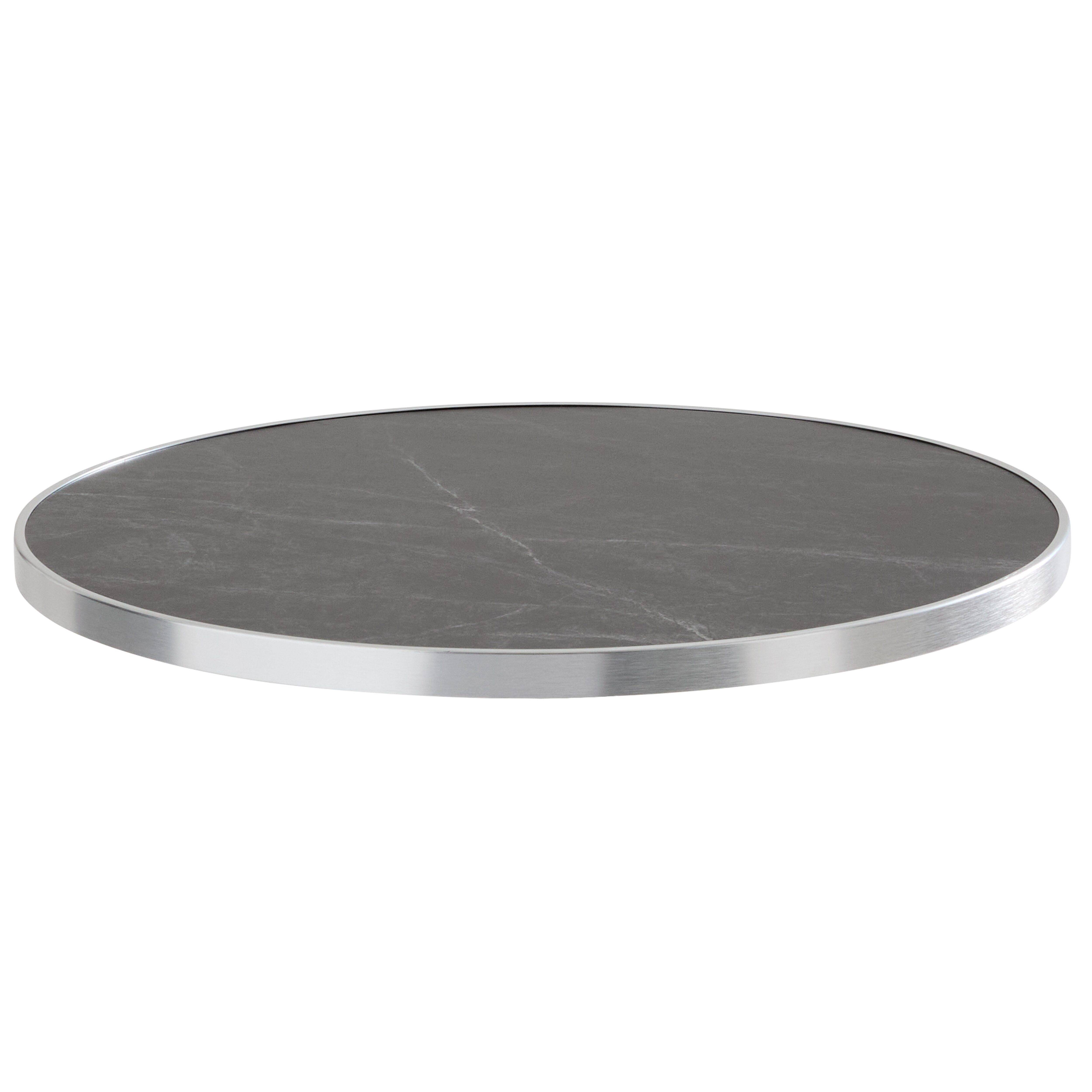 Oviala - Plateau de table contreplaqué revêtement stratifié marbre Noir/Argent Montmartre - Oviala - Image 1