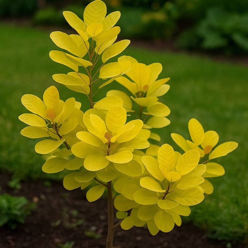Arbre à perruques 'Golden Lady' (Cotinus coggygria 'Golden Lady' ®) - Godet 9cm - Pépinières Naudet