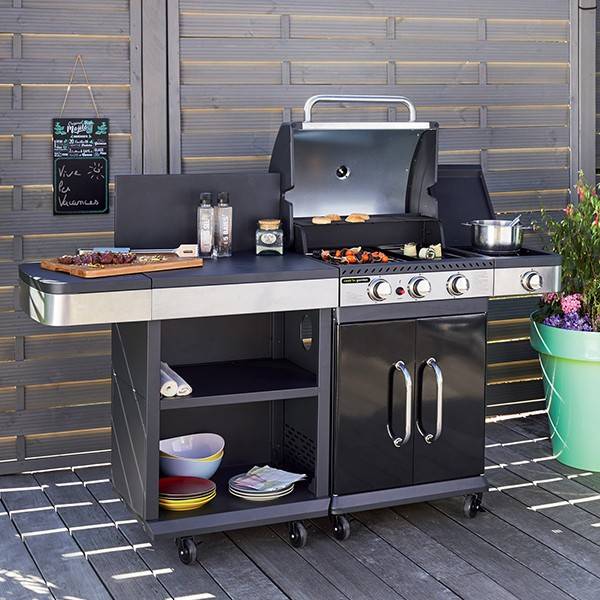 Cook in Garden - Barbecue à gaz 3 brûleurs 11,5 kW avec desserte pour 10 personnes FIDGI 3 Cook’in Garden - Imagen 4