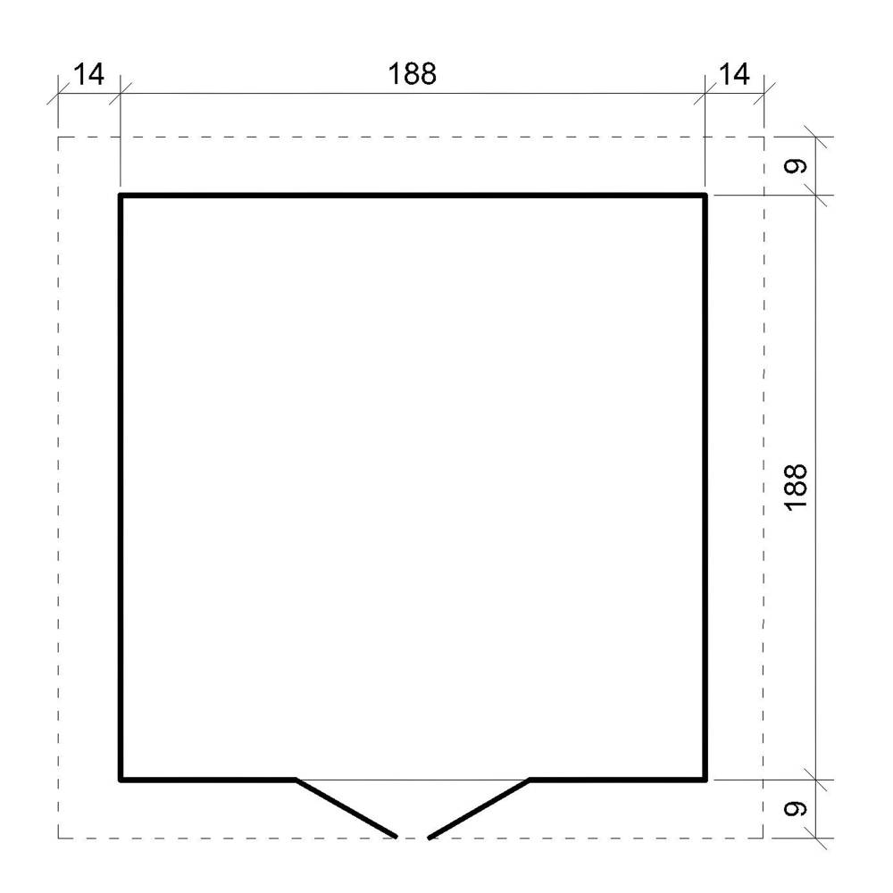 Timbela - Abri de jardin en bois I216xL206xH218 cm/ 3.53 m² - Stockage extérieur - Petit abri à outils, Local à vélos - 19 mm d’épaisseur - Timbela M343 - Image 6
