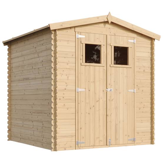 Timbela - Abri de jardin en bois I216xL206xH218 cm/ 3.53 m² - Stockage extérieur - Petit abri à outils, Local à vélos - 19 mm d’épaisseur - Timbela M343 - Image 2