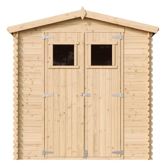 Timbela - Abri de jardin en bois I216xL206xH218 cm/ 3.53 m² - Stockage extérieur - Petit abri à outils, Local à vélos - 19 mm d’épaisseur - Timbela M343 - Image 3