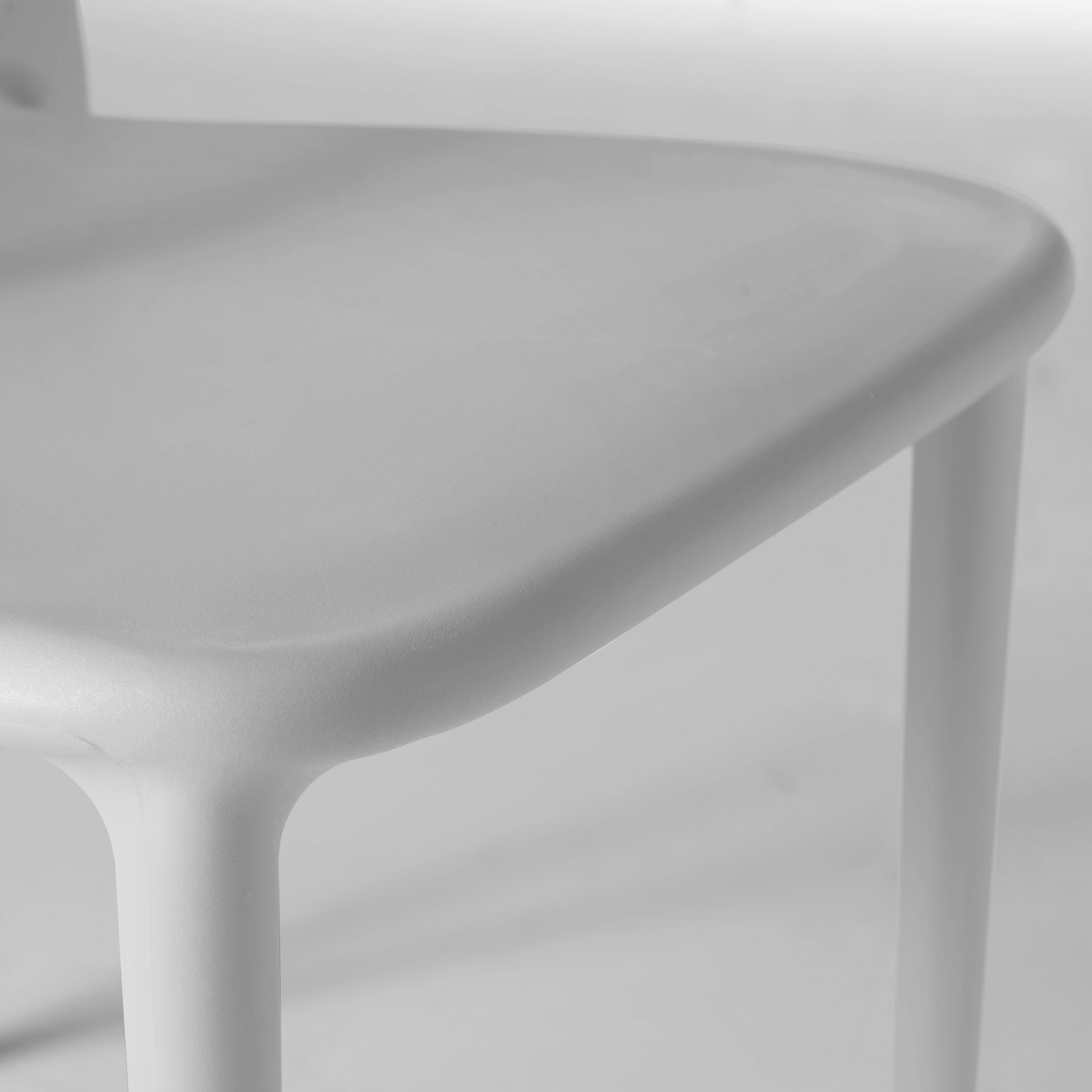 Oviala - Lot de 4 chaises en plastique blanc Milan - Oviala - Imagen 6