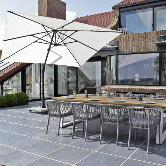 Fauteuil en aluminium et corde gris clair, Lula - Gecko Jardin - Image 5