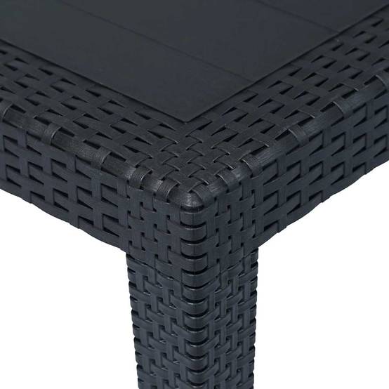 Table de jardin Plastique Anthracite 150 x 90 x 72 cm - PANGIVO - Image 3