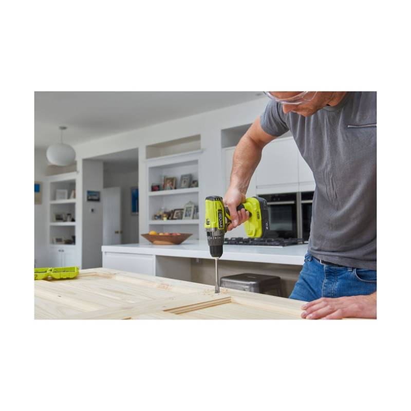 Ryobi - Perceuse-visseuse à percussion RYOBI One+ 18V - 2 batteries 2.0 Ah - 1 chargeur - R18PD2-220S - Image 5