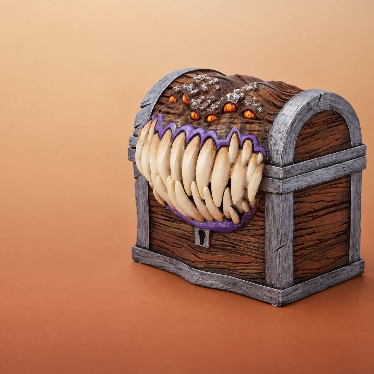 Boîte de Rangement pour Dés Mimic Officielle Dungeons & Dragons Peinte Main Résine - Image 4