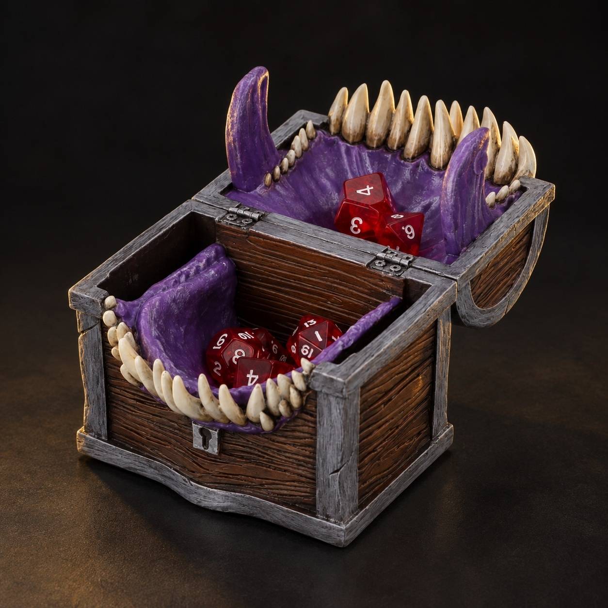 Boîte de Rangement pour Dés Mimic Officielle Dungeons & Dragons Peinte Main Résine - Image 9