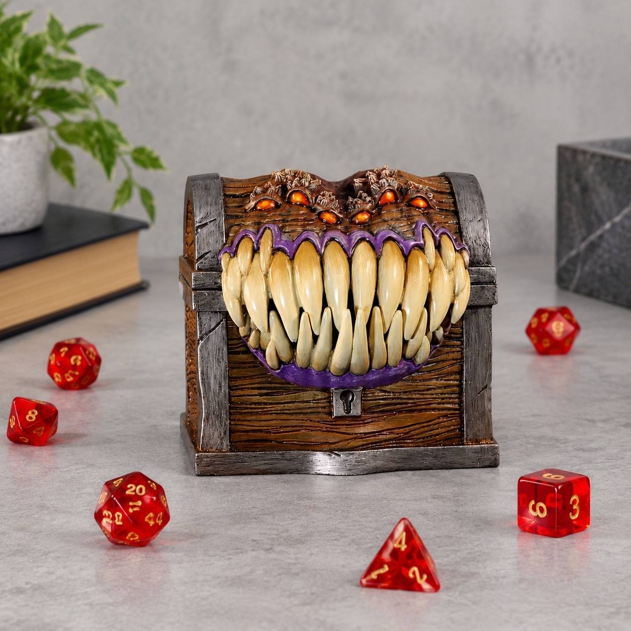 Boîte de Rangement pour Dés Mimic Officielle Dungeons & Dragons Peinte Main Résine - Image 2