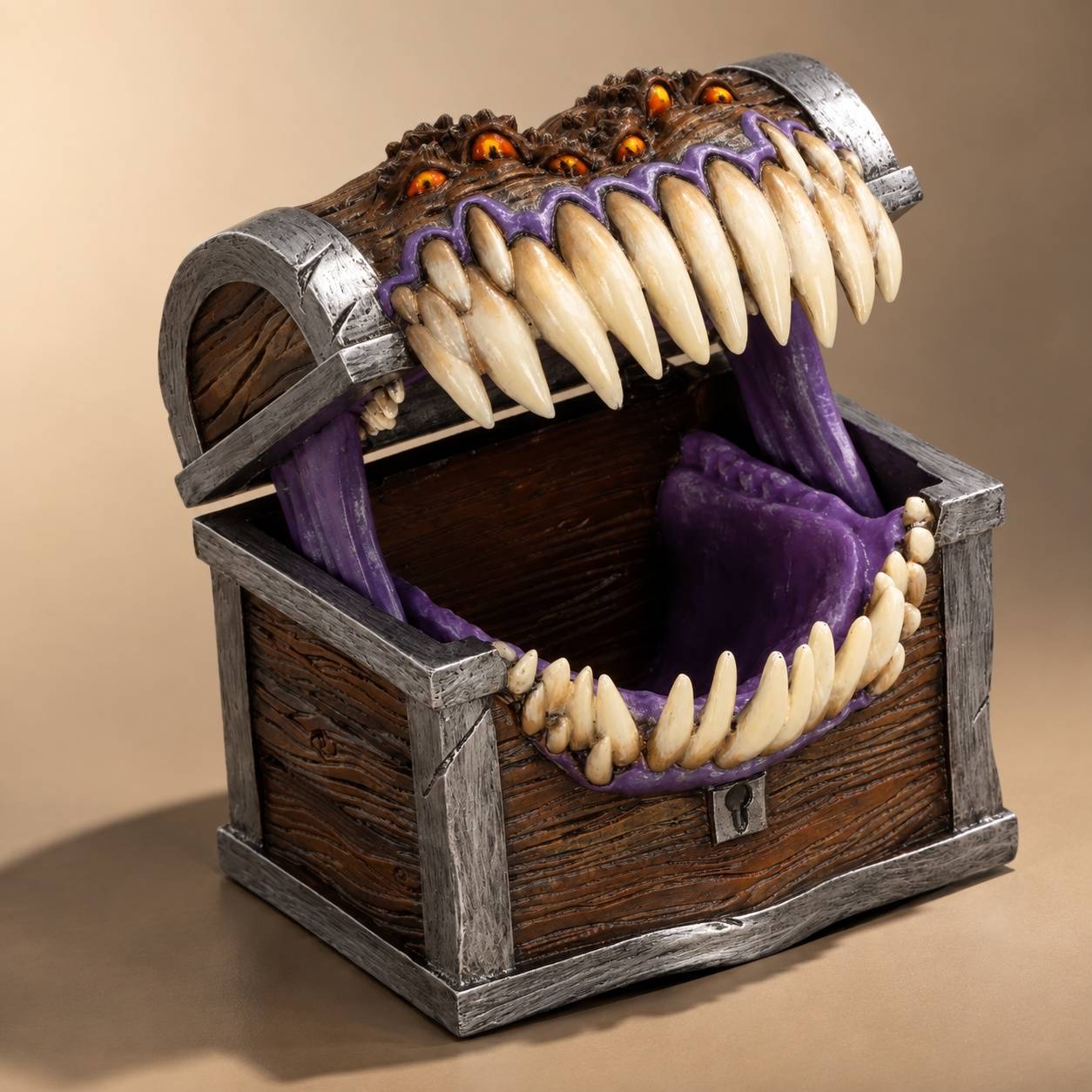 Boîte de Rangement pour Dés Mimic Officielle Dungeons & Dragons Peinte Main Résine - Image 8