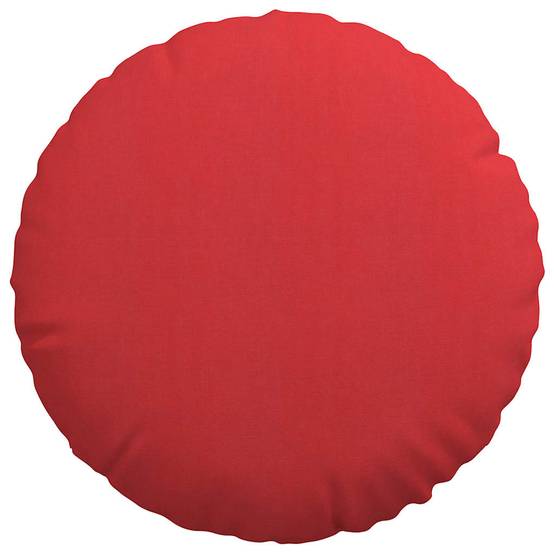 Lot de 2 Coussins de Sol Ronds Tissu Décoratif Déhoussable pour Salon Rouge Ø 60 x 21 cm – ComfortXL Outdoor Living - Image 6