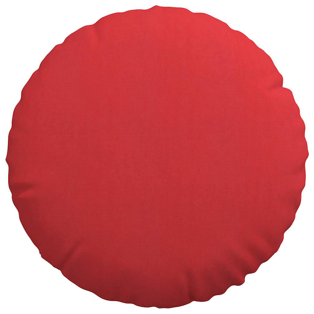 Lot de 2 Coussins de Sol Ronds Tissu Décoratif Déhoussable pour Salon Rouge Ø 60 x 21 cm – ComfortXL Outdoor Living - Image 6