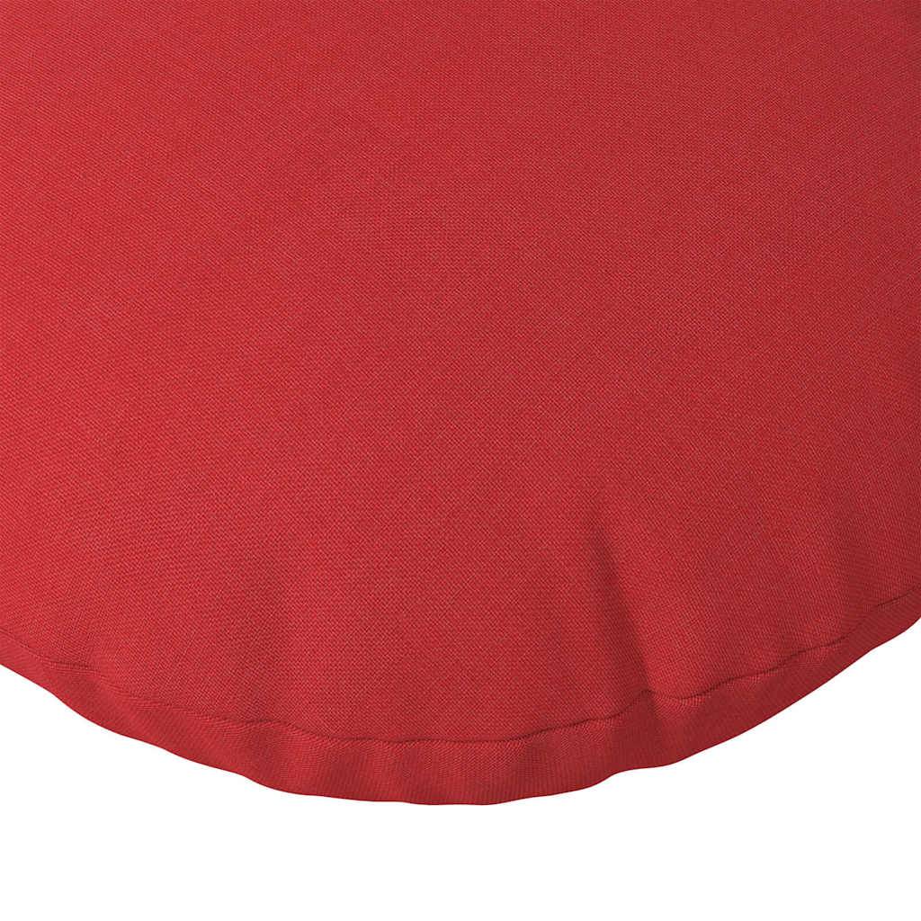 Lot de 2 Coussins de Sol Ronds Tissu Décoratif Déhoussable pour Salon Rouge Ø 60 x 21 cm – ComfortXL Outdoor Living - Image 7