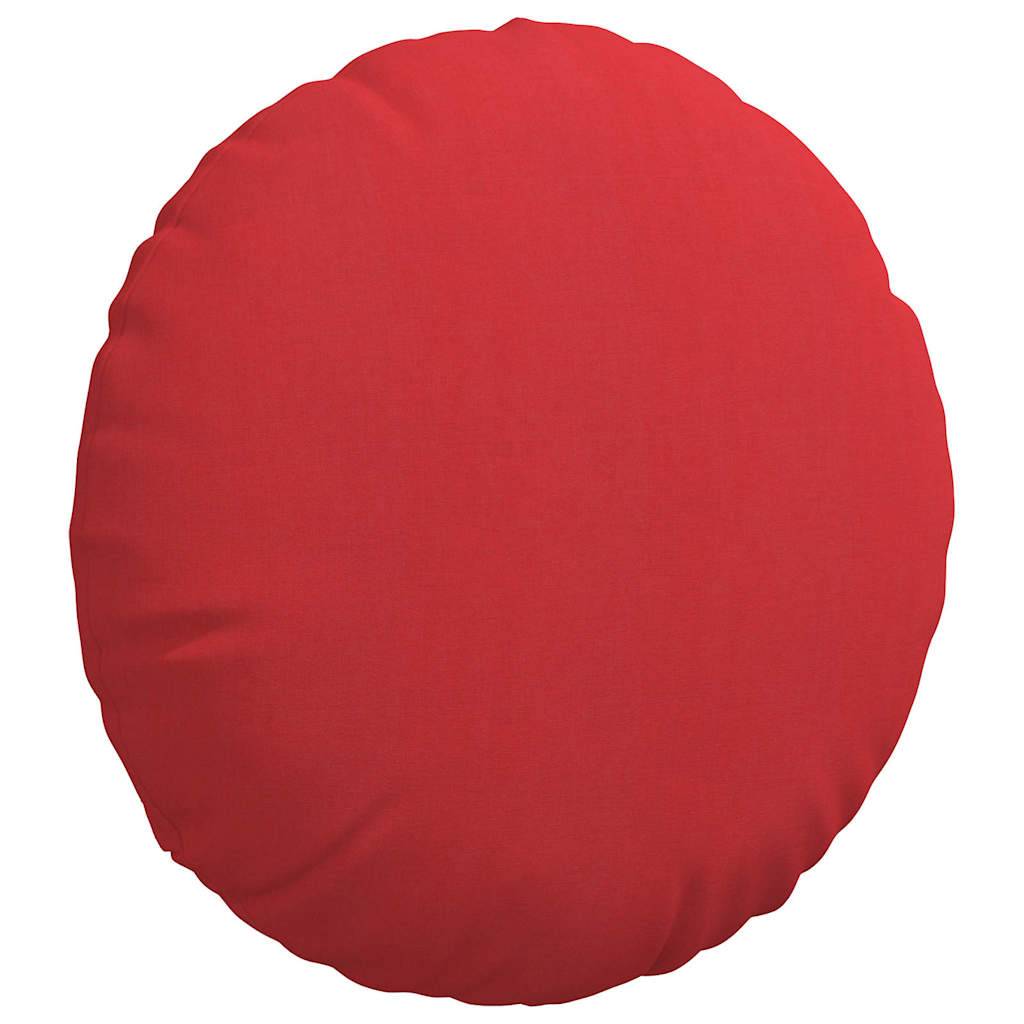 Lot de 2 Coussins de Sol Ronds Tissu Décoratif Déhoussable pour Salon Rouge Ø 60 x 21 cm – ComfortXL Outdoor Living - Image 5