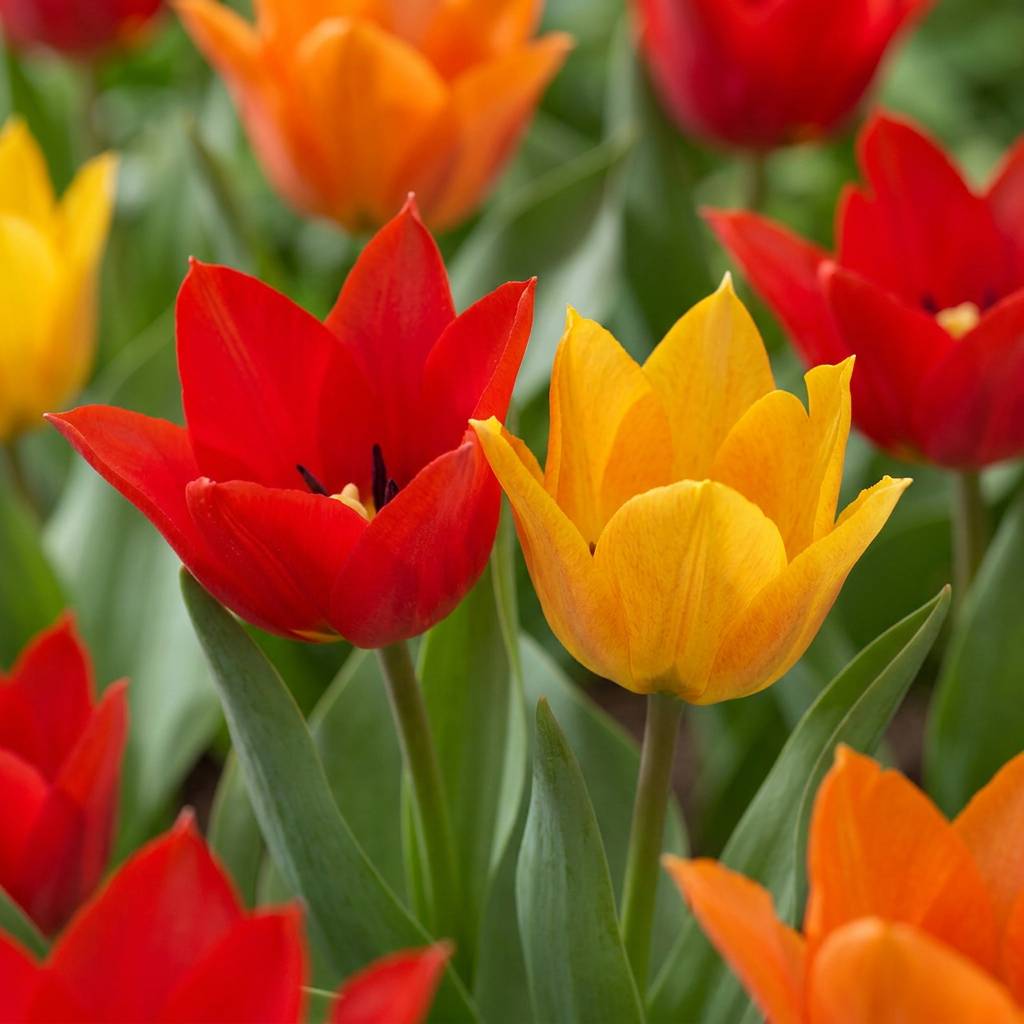La Green Touch - Tulipe botanique praestans en mélange - 25 bulbes - calibre 8/9 - Image 1